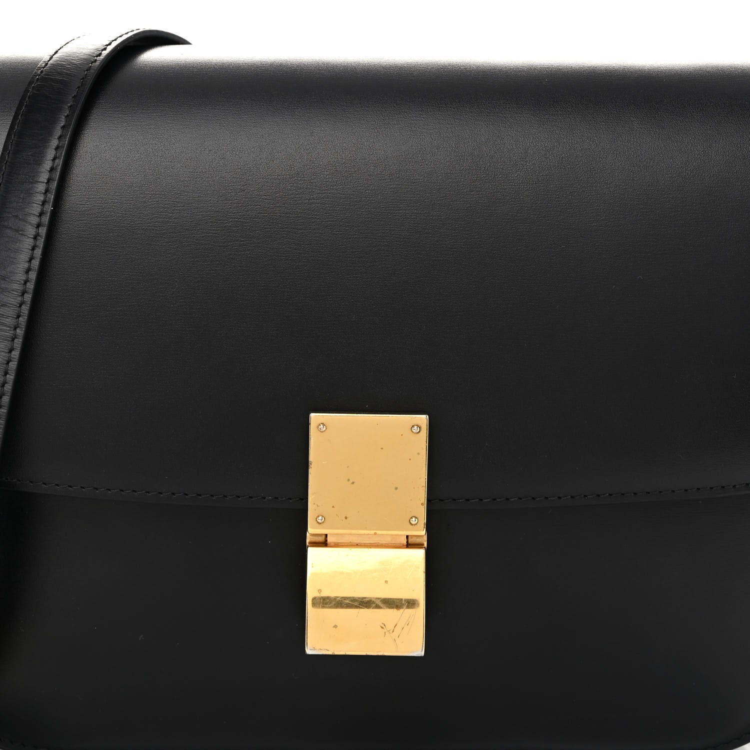 Celine Box Calfskin Medium Classic Box Flap Bag Black 8 of 14