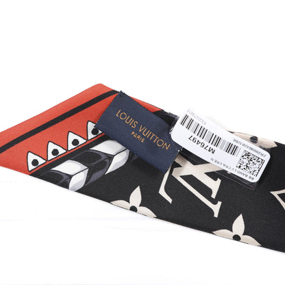 Louis Vuitton Silk Monogram LV Crafty Bi Color BB Bandeau Black Cream 2 of 3