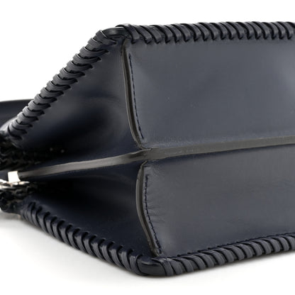 Fendi Vitello King Shiny Nappa Intreccio Petite Peekaboo I SEE U Satchel Midnight 10 of 10