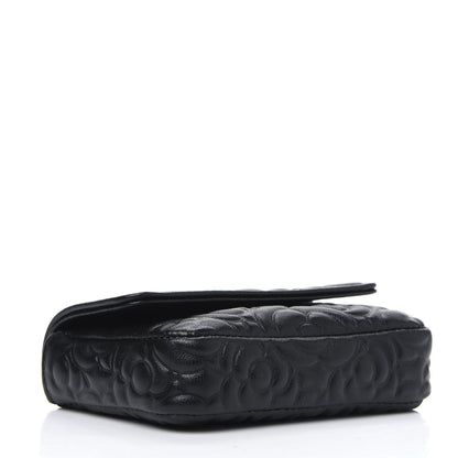 Chanel Lambskin Camellia Embossed Chain Belt Bag Black 4 of 5
