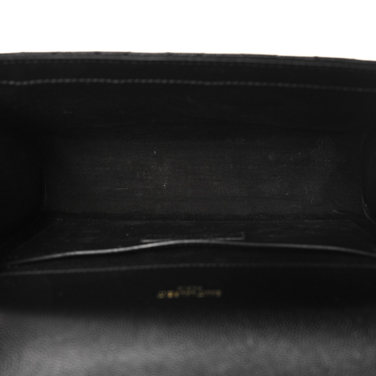 Grain De Poudre Textured Mixed Matelasse Triquilt Medium Monogram Satchel Black