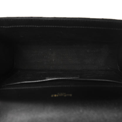 Saint Laurent Grain De Poudre Textured Mixed Matelasse Triquilt Medium Monogram Satchel Black 5 of 11