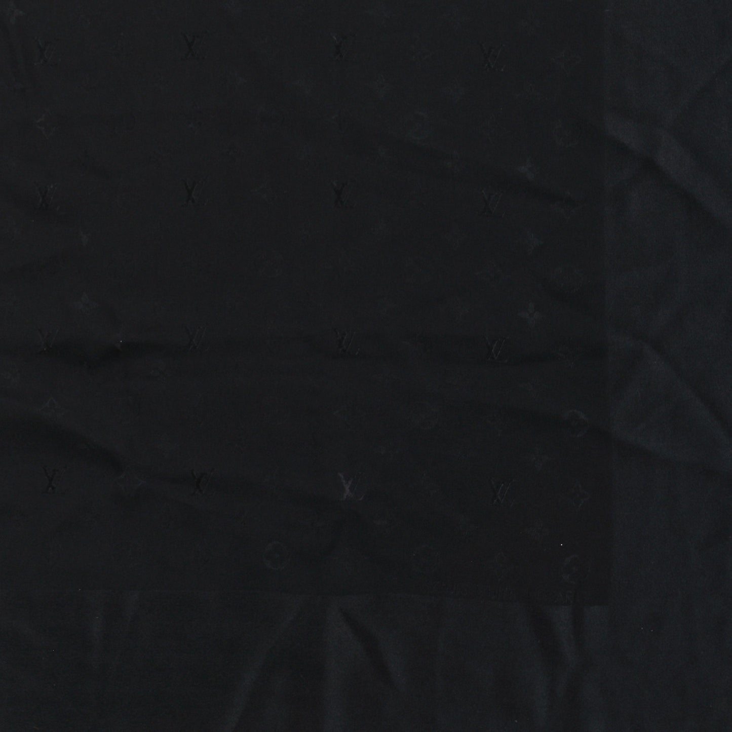 Silk Monogram Monaco Square Scarf Black