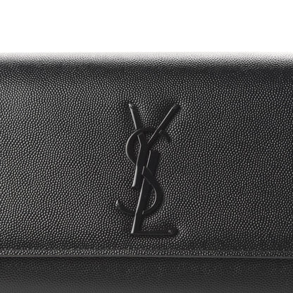 Saint Laurent Grain De Poudre Monogram Cassandre Clutch Black 9 of 9