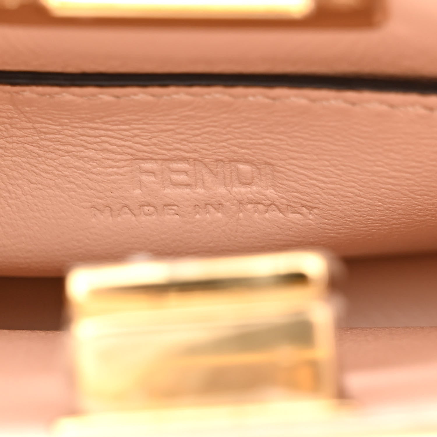 Fendi Glazed Fabric FF Bikini Girls Inlay Nano Peekaboo Maxi Handle Satchel Bianco Perla Multicolor 7 of 11