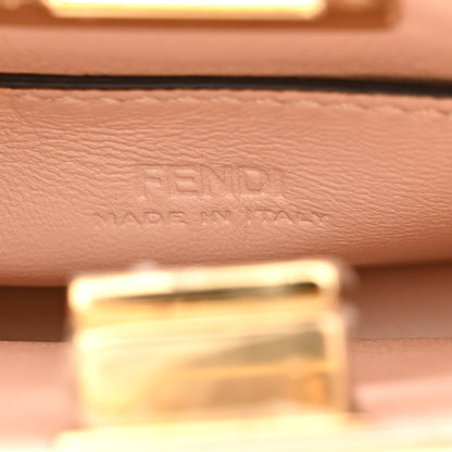 Fendi Glazed Fabric FF Bikini Girls Inlay Nano Peekaboo Maxi Handle Satchel Bianco Perla Multicolor 7 of 11