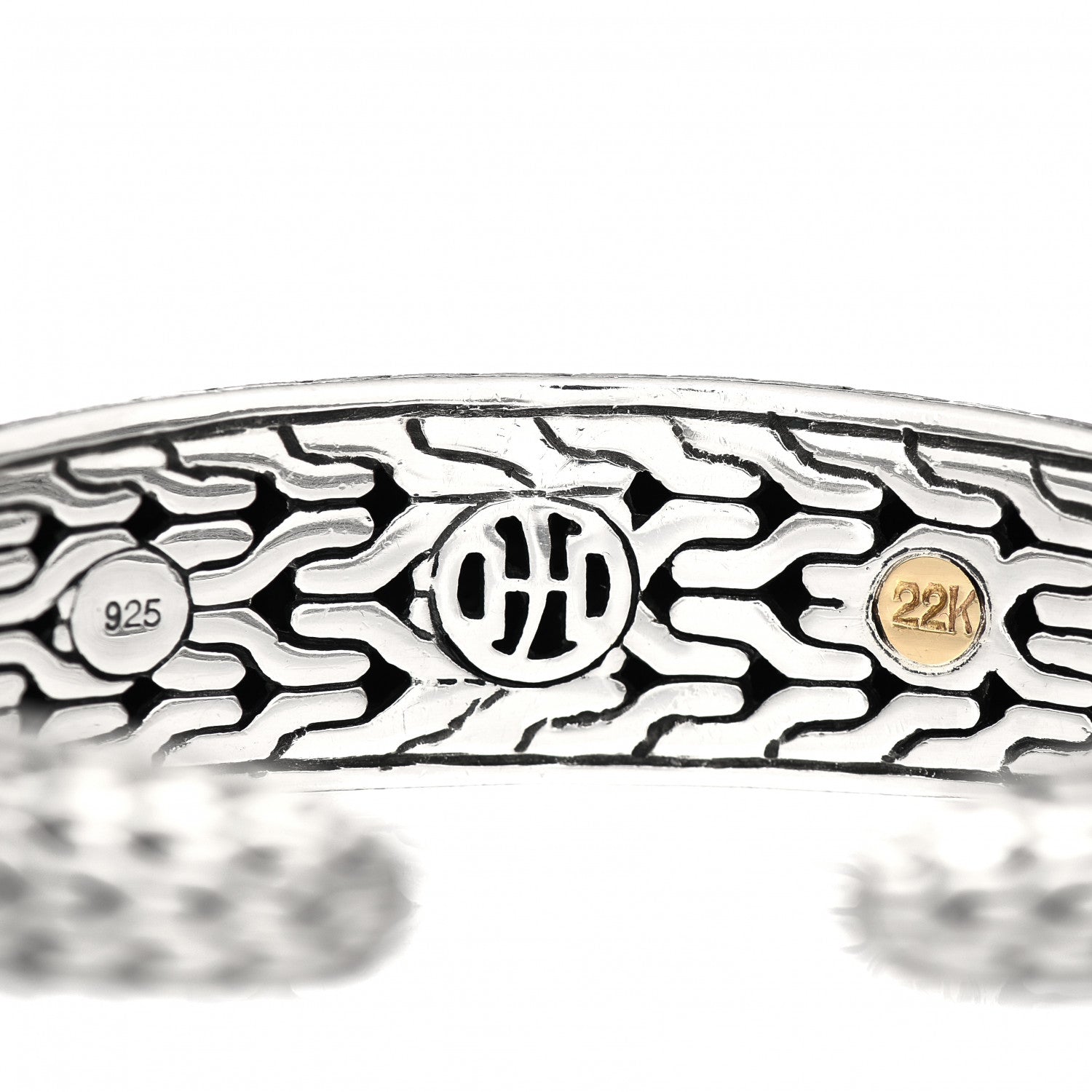 John Hardy Sterling Silver 22K Yellow Gold Palu Cuff Bracelet 4 of 4