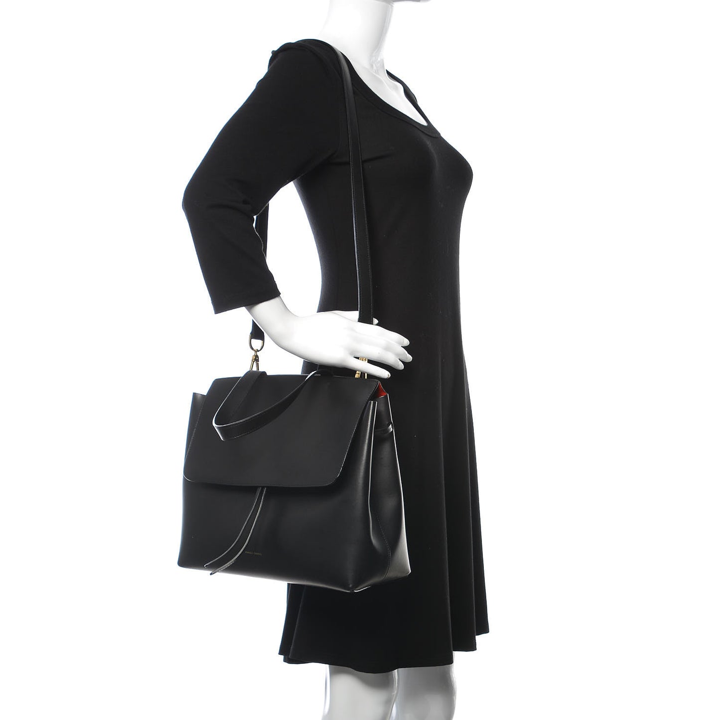 Calfskin Lady Bag Black Flamma