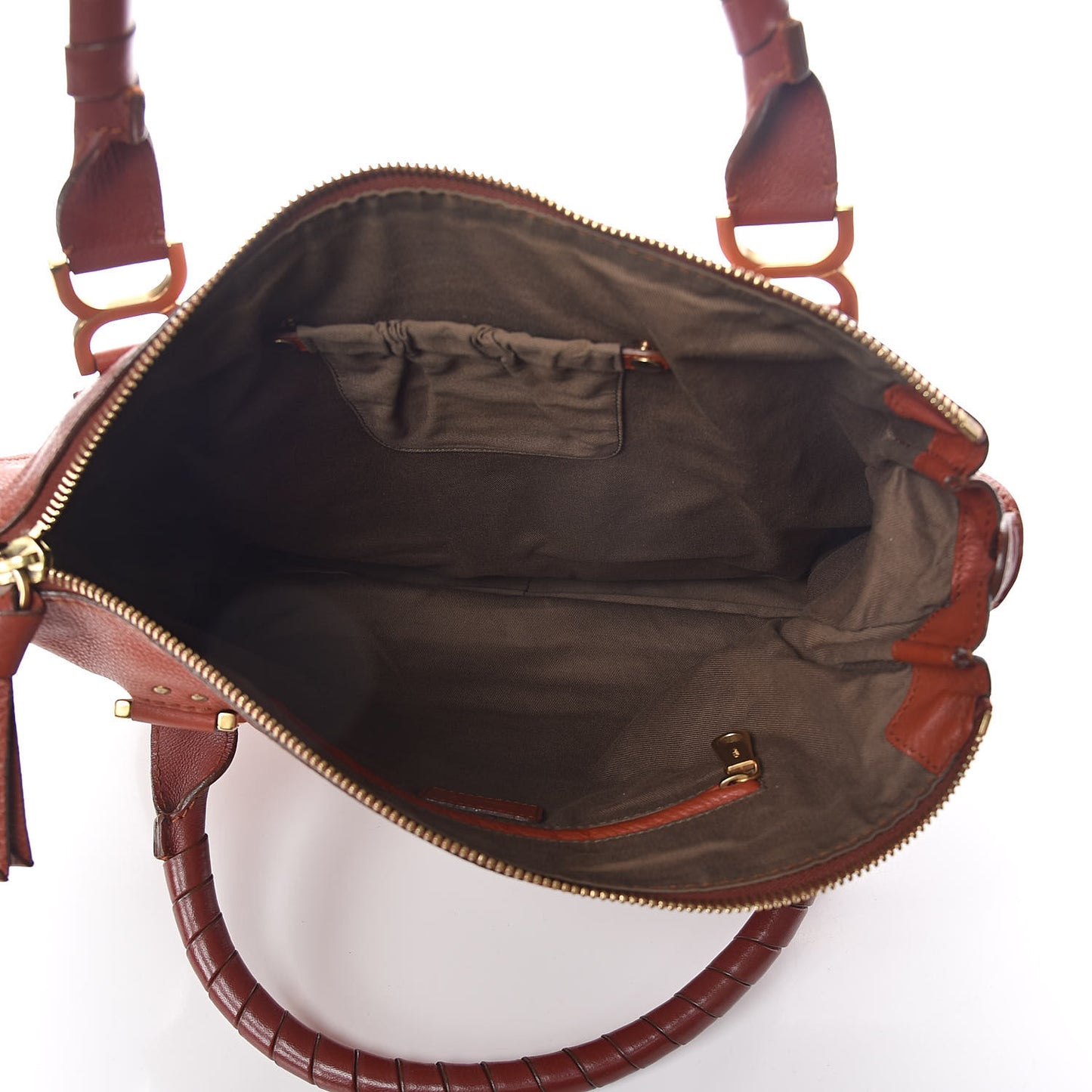 Calfskin Large Marcie Satchel Maple Leaf