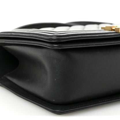 Chanel Calfskin Medium Boy Logo Top Handle Flap Black 9 of 10