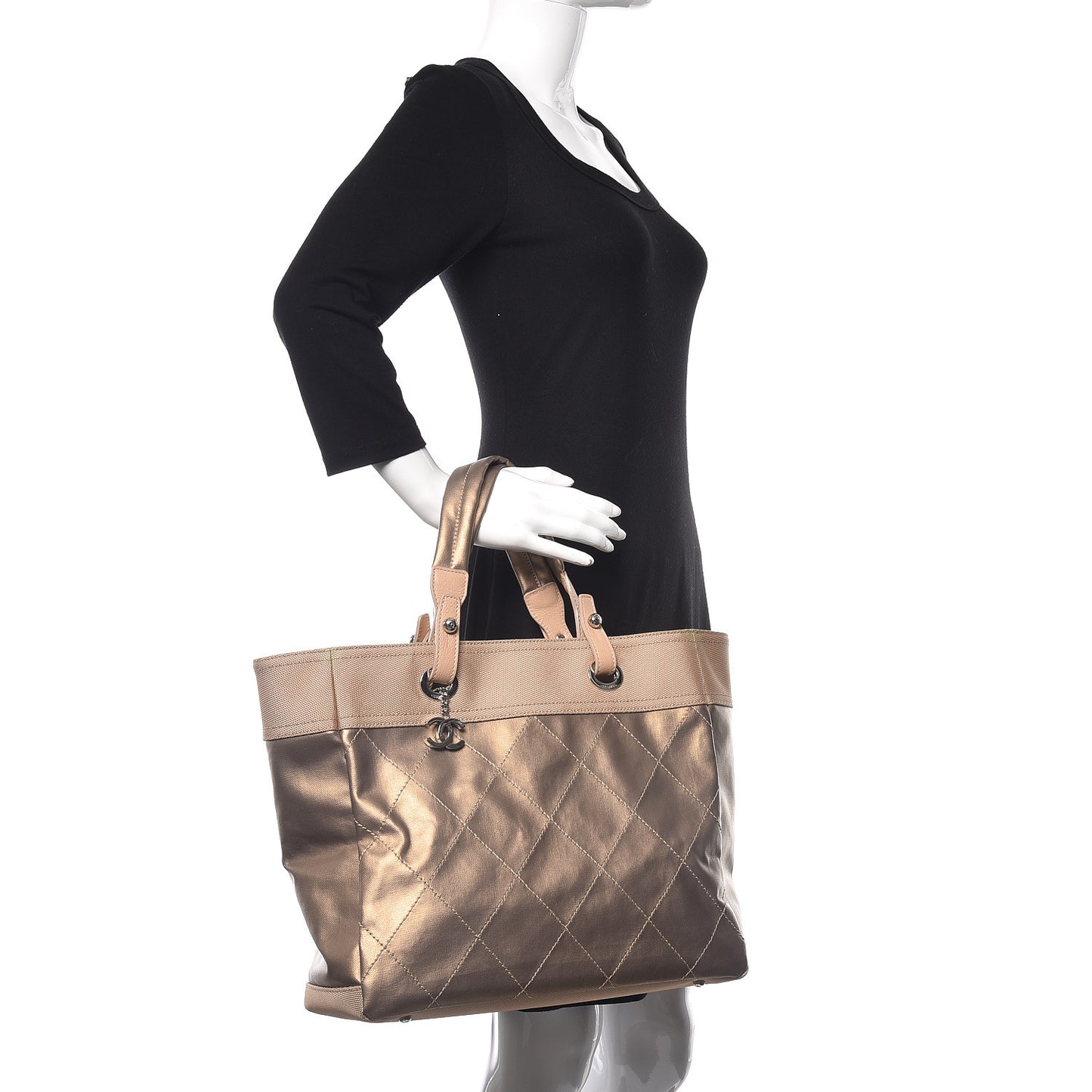 Canvas Large Paris Biarritz Tote Beige