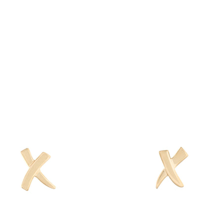 Tiffany 18K Yellow Gold Paloma's Graffiti X Earrings 1 of 4