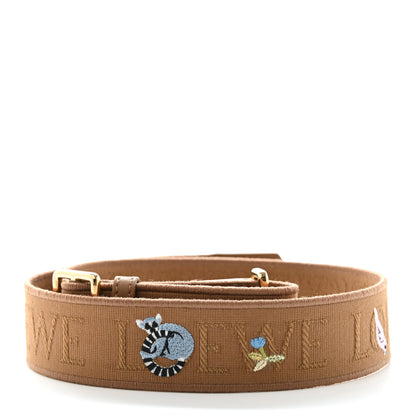 Loewe X SUNA FUJITA Jacquard Lemur Anagram Strap Oak 2 of 5