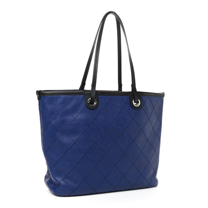 Chanel Grained Calfskin Shopping Fever Tote Blue 4 of 10