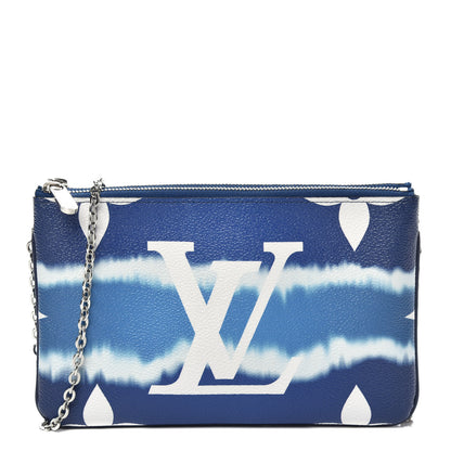 Louis Vuitton Monogram Giant Escale Double Zip Pochette Blue 1 of 12