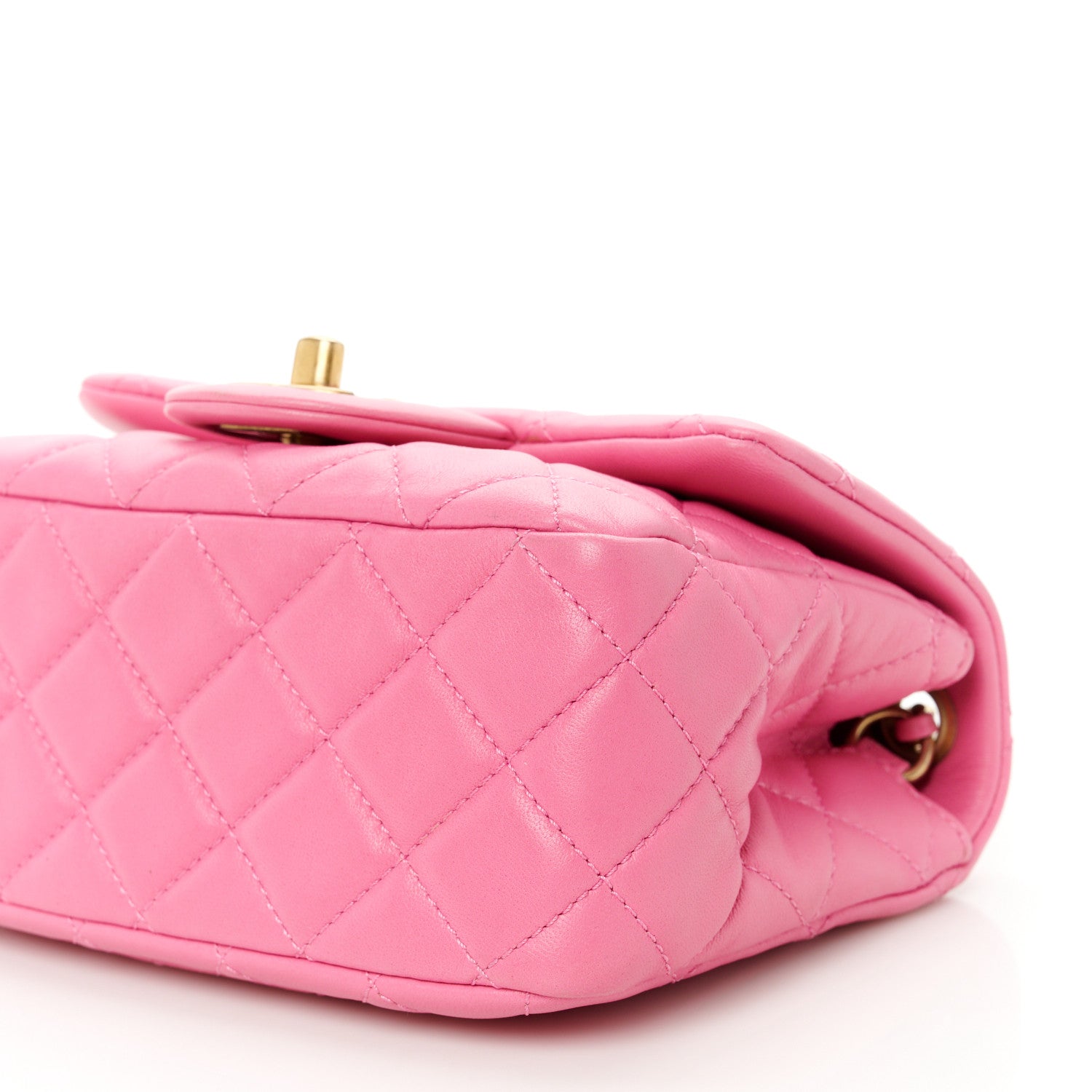 Chanel Lambskin Quilted Mini Pearl Crush Flap Pink 11 of 11