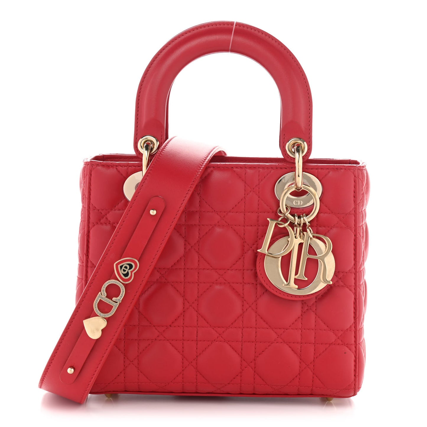 Lambskin Cannage Small My Lady Dior Red