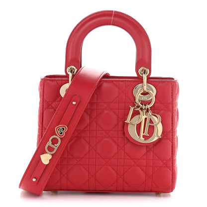 Christian Dior Lambskin Cannage Small My Lady Dior Red 1 of 12