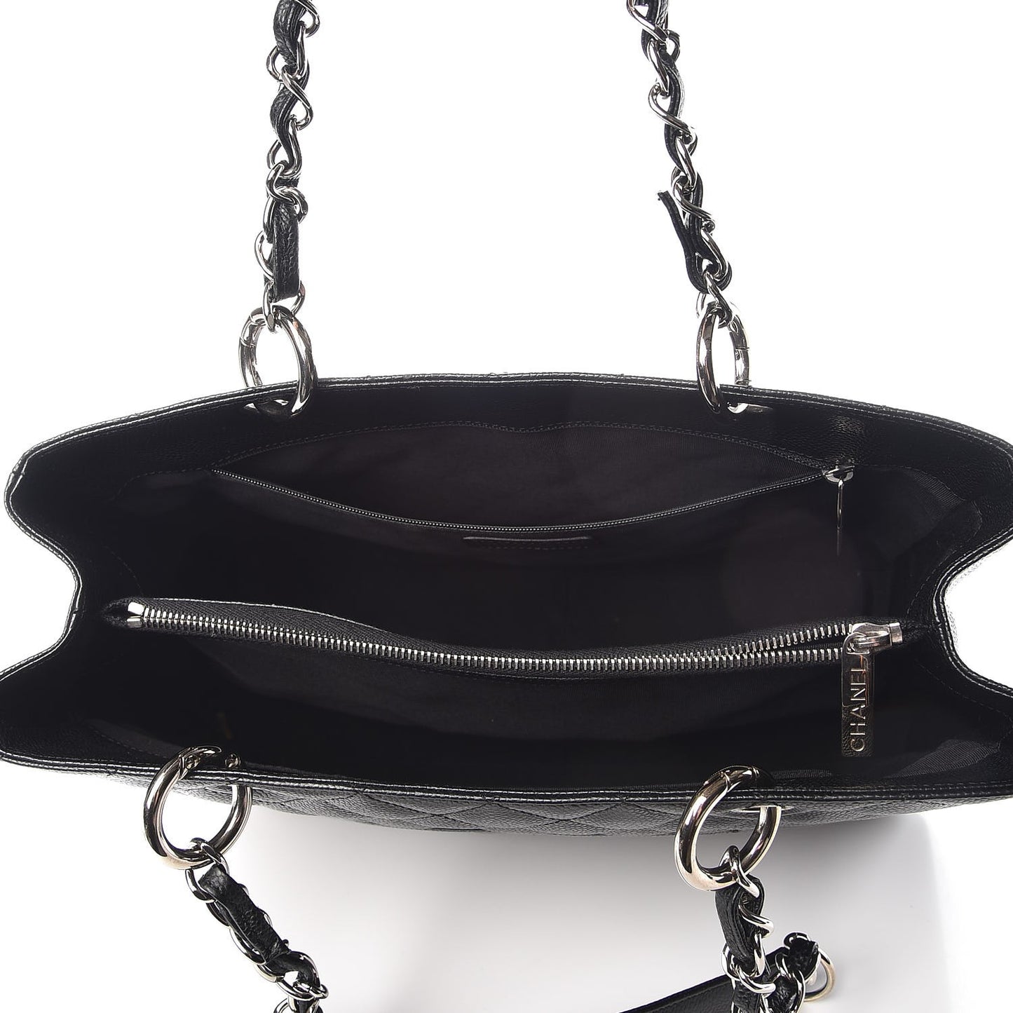 Caviar Quilted Grand Shopping Tote GST Black