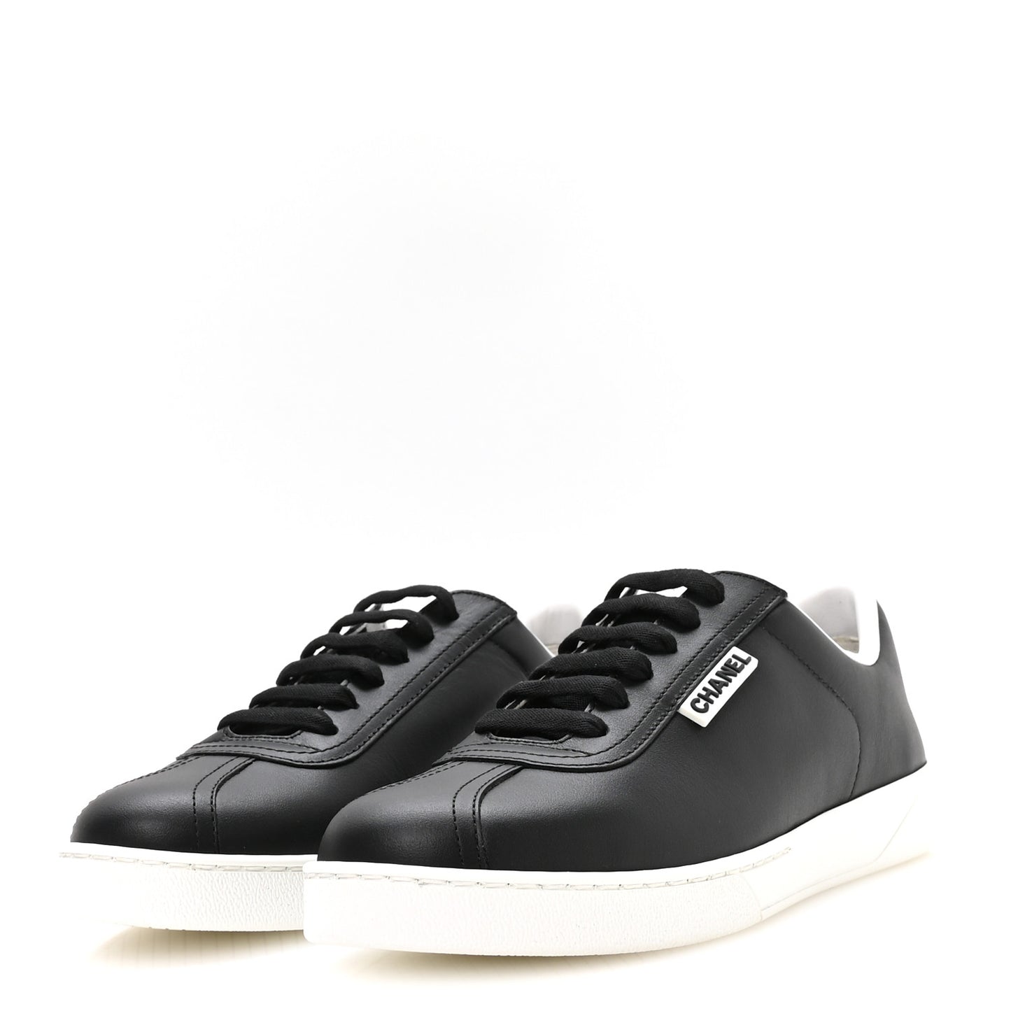 Calfskin CC Womens Sneakers 38 Black