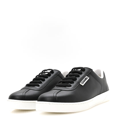 Chanel Calfskin CC Womens Sneakers 38 Black 4 of 8