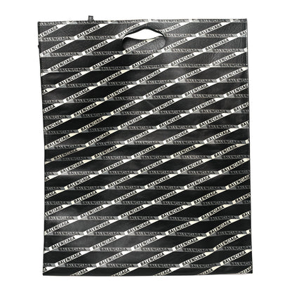 Balenciaga Calfskin Losange Monogram Plastic Tote Black Grey 1 of 10
