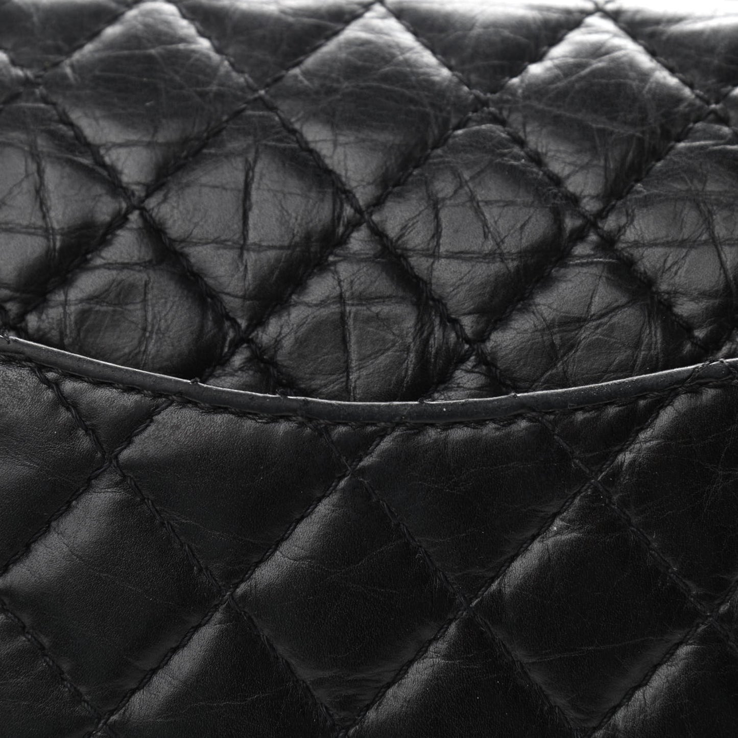 Aged Calfskin Quilted 2.55 Reissue 225 Flap Black