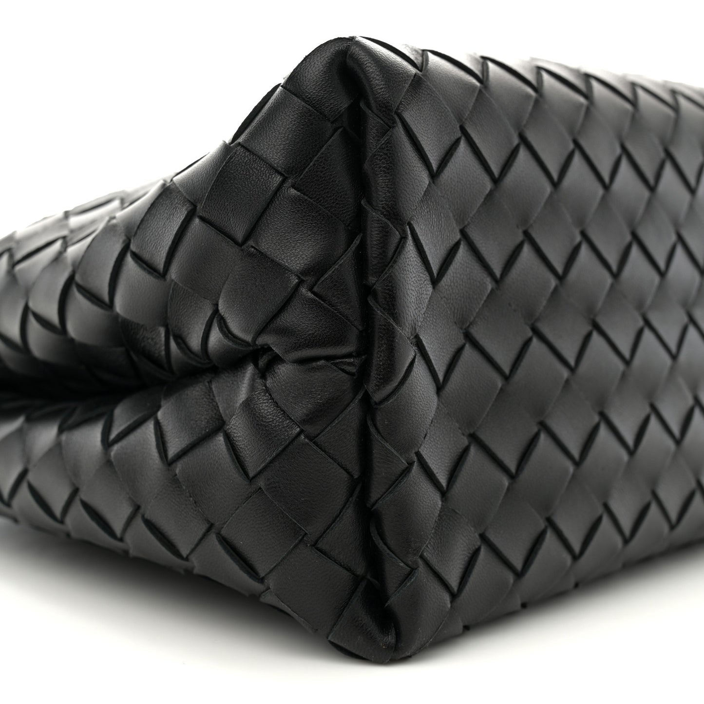 Nappa Intrecciato Medium Andiamo Shoulder Bag Black