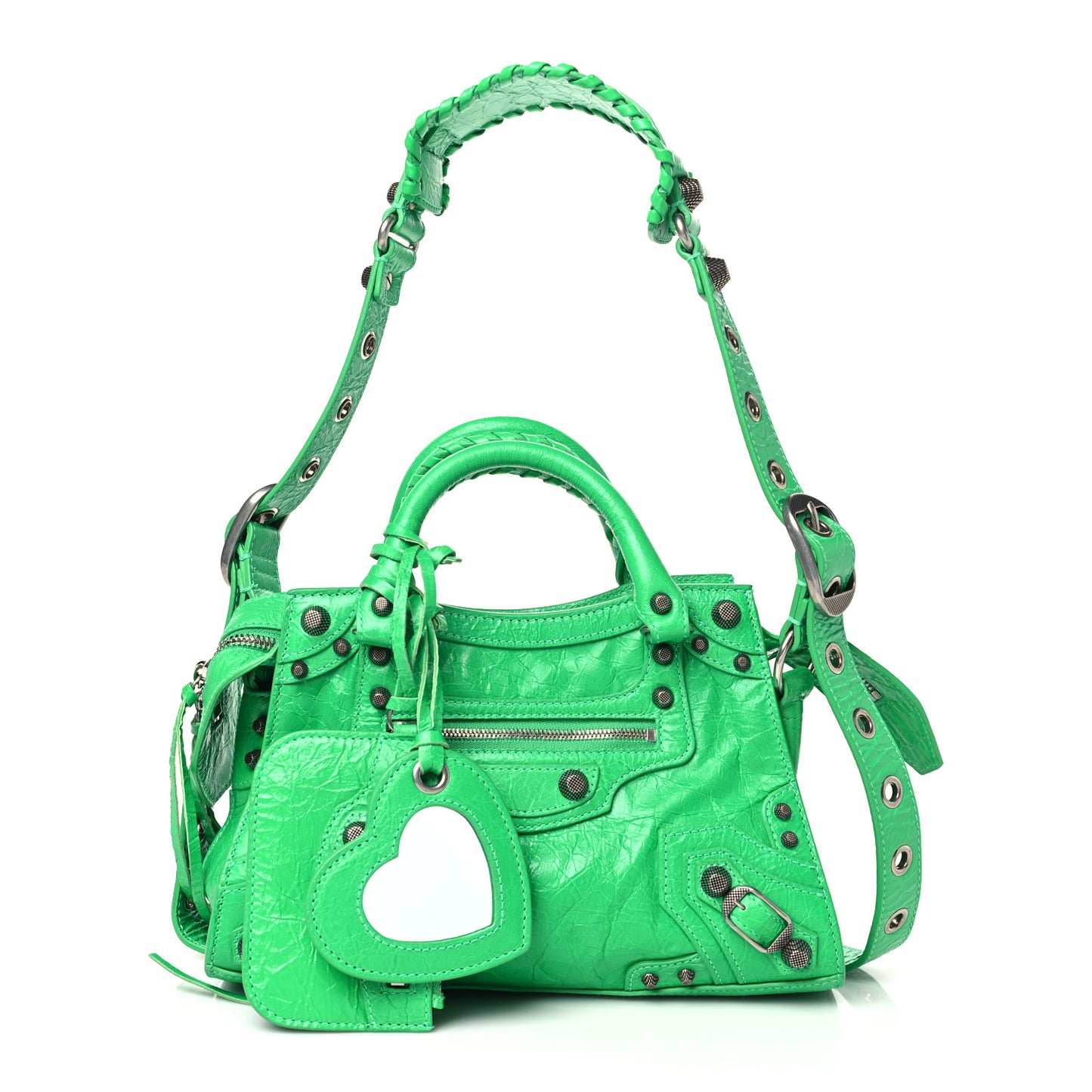 Agneau Arena Neo Cagole Handbag XS Kelly Green