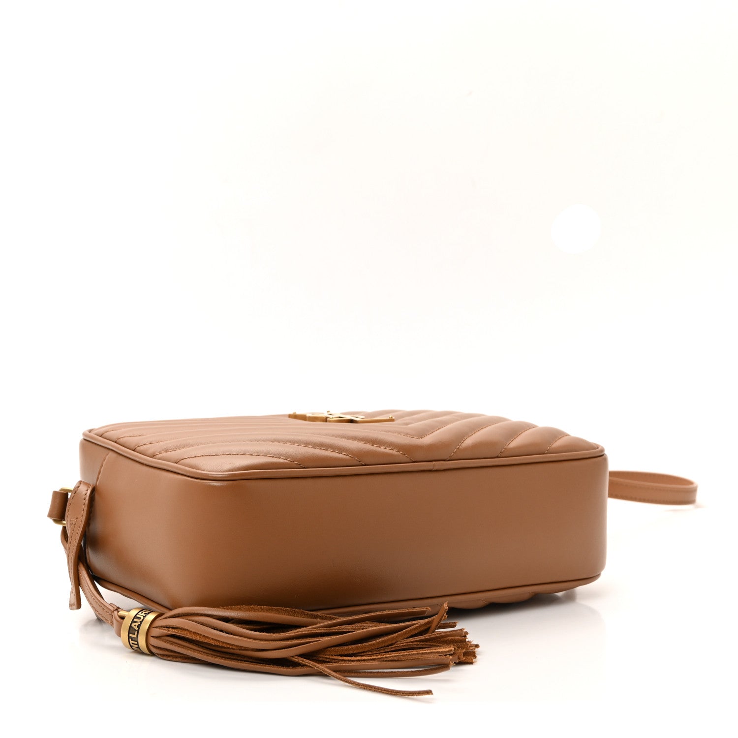 Saint Laurent Calfskin Matelasse Monogram Lou Camera Bag Cinnamon 7 of 19