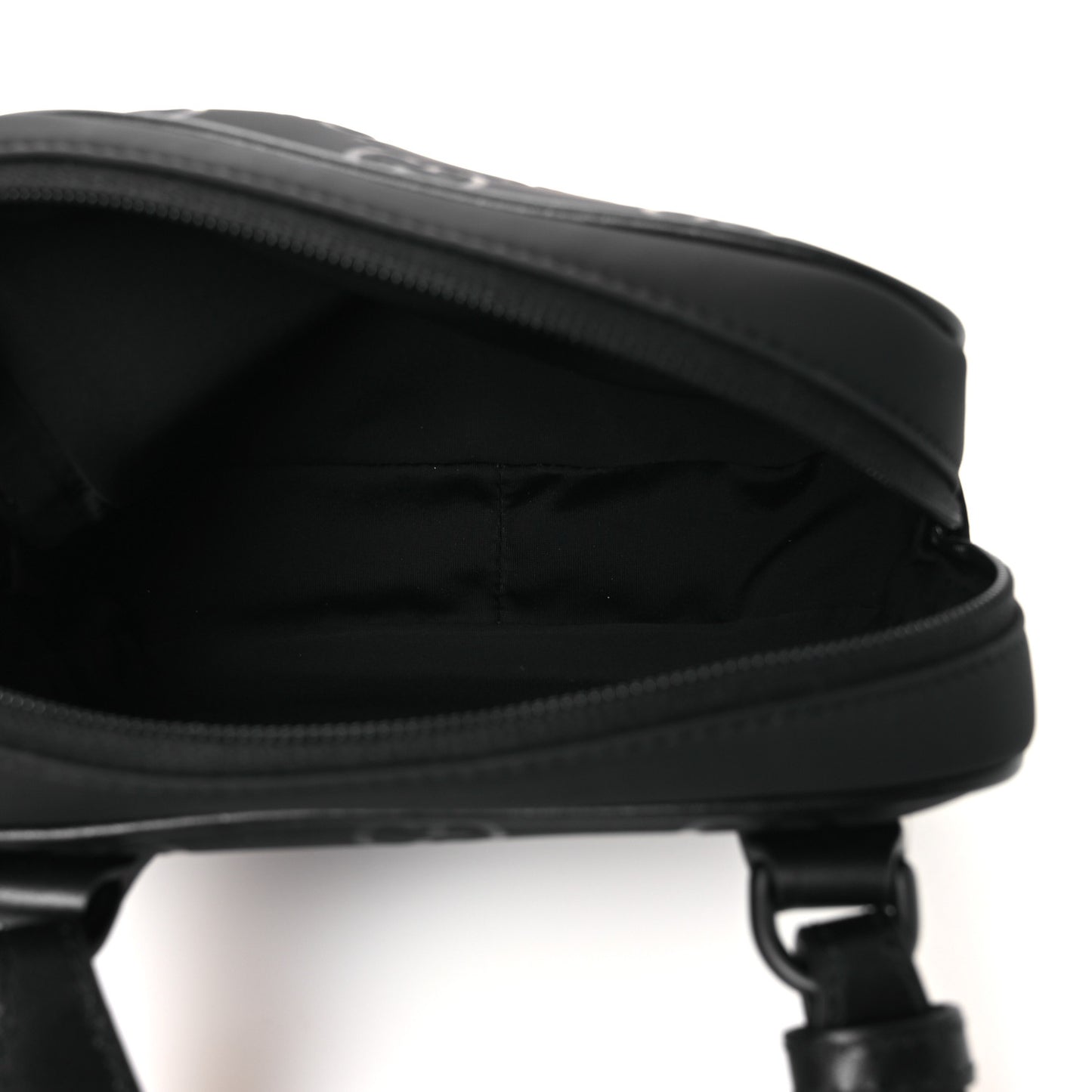 Rubber Effect Monogram GG Crossbody Bag Black