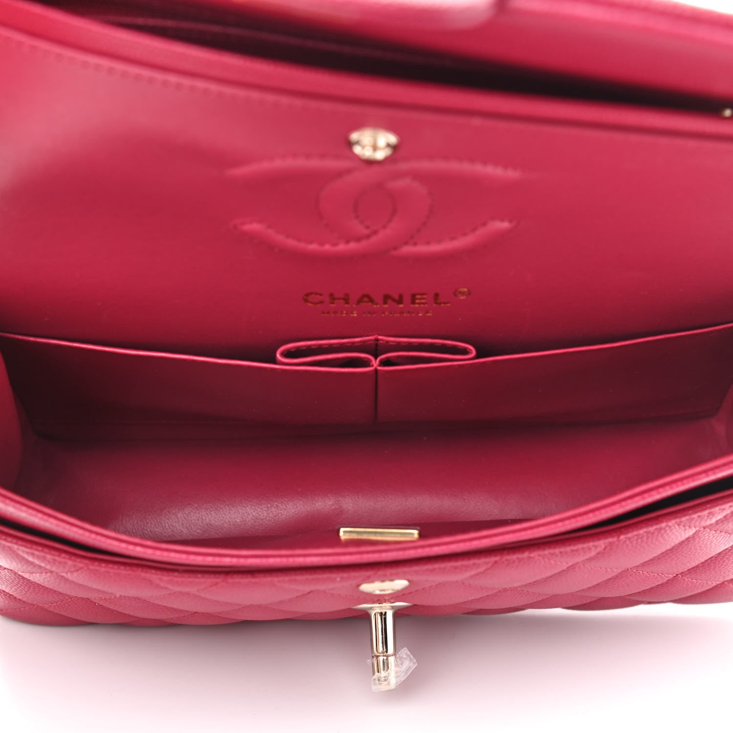 Chanel Caviar Quilted Small Double Flap Dark Pink 5 of 10