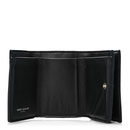 Saint Laurent Lambskin Y Quilted Monogram Loulou Tiny Wallet Black 5 of 12