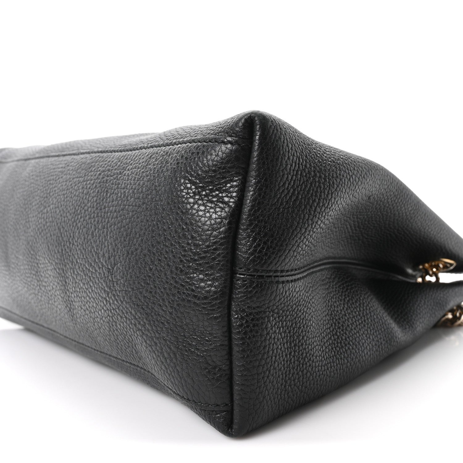 Gucci Pebbled Calfskin Medium Soho Chain Shoulder Bag Black 10 of 10