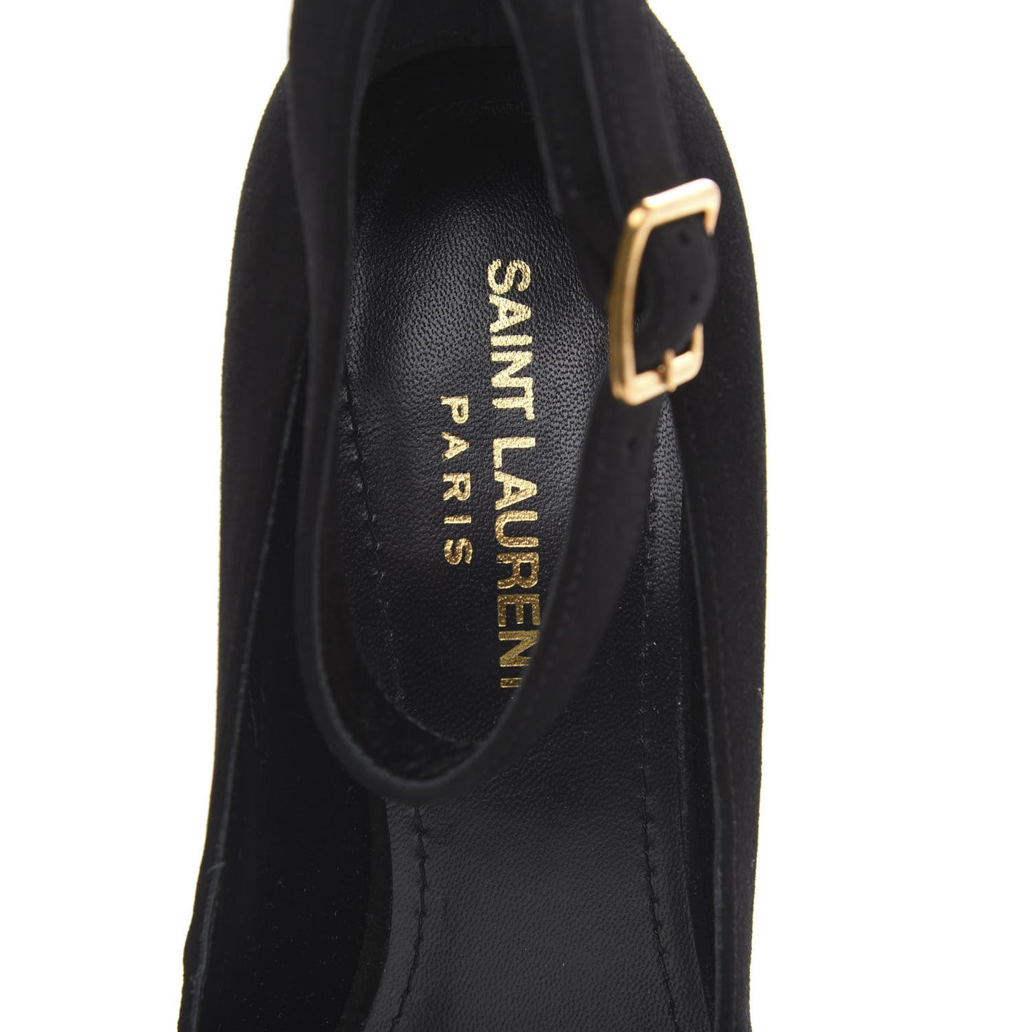 Suede Loulou 70 Ankle Strap Pumps 37 Black