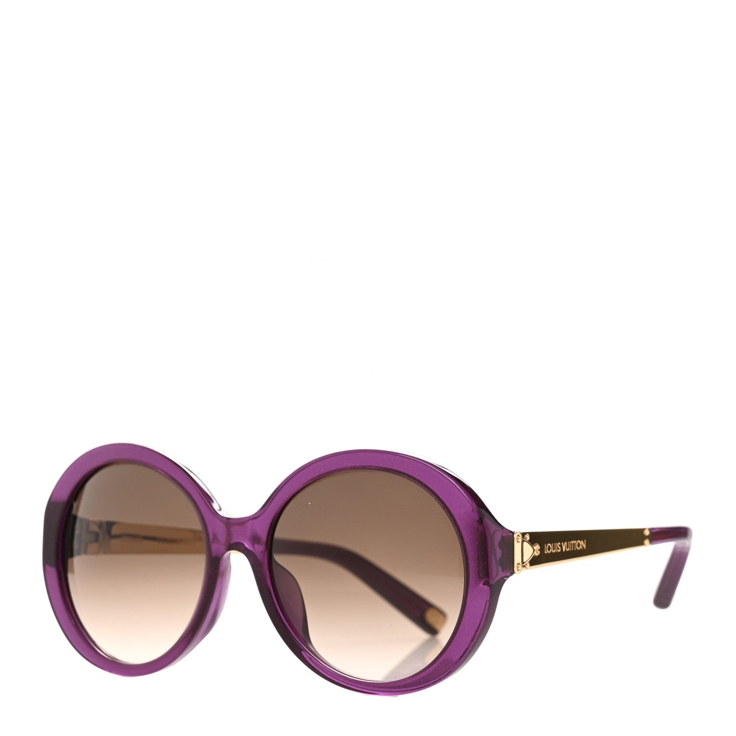 Louis Vuitton Petit Soupcon Rond Sunglasses Z0560E Purple Glitter 1 of 8