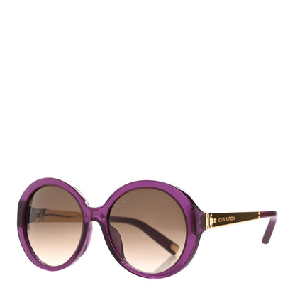 Louis Vuitton Petit Soupcon Rond Sunglasses Z0560E Purple Glitter 1 of 8