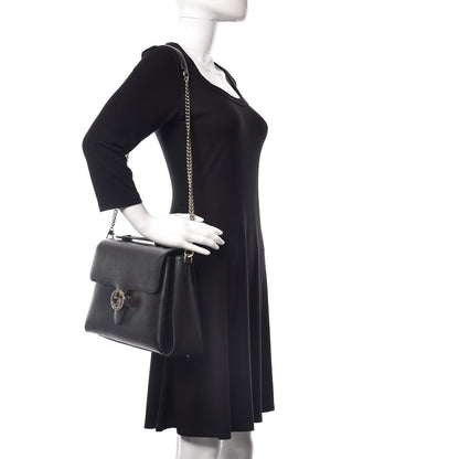 Gucci Dollar Calfskin Medium Interlocking G Top Handle Shoulder Bag Black 2 of 10