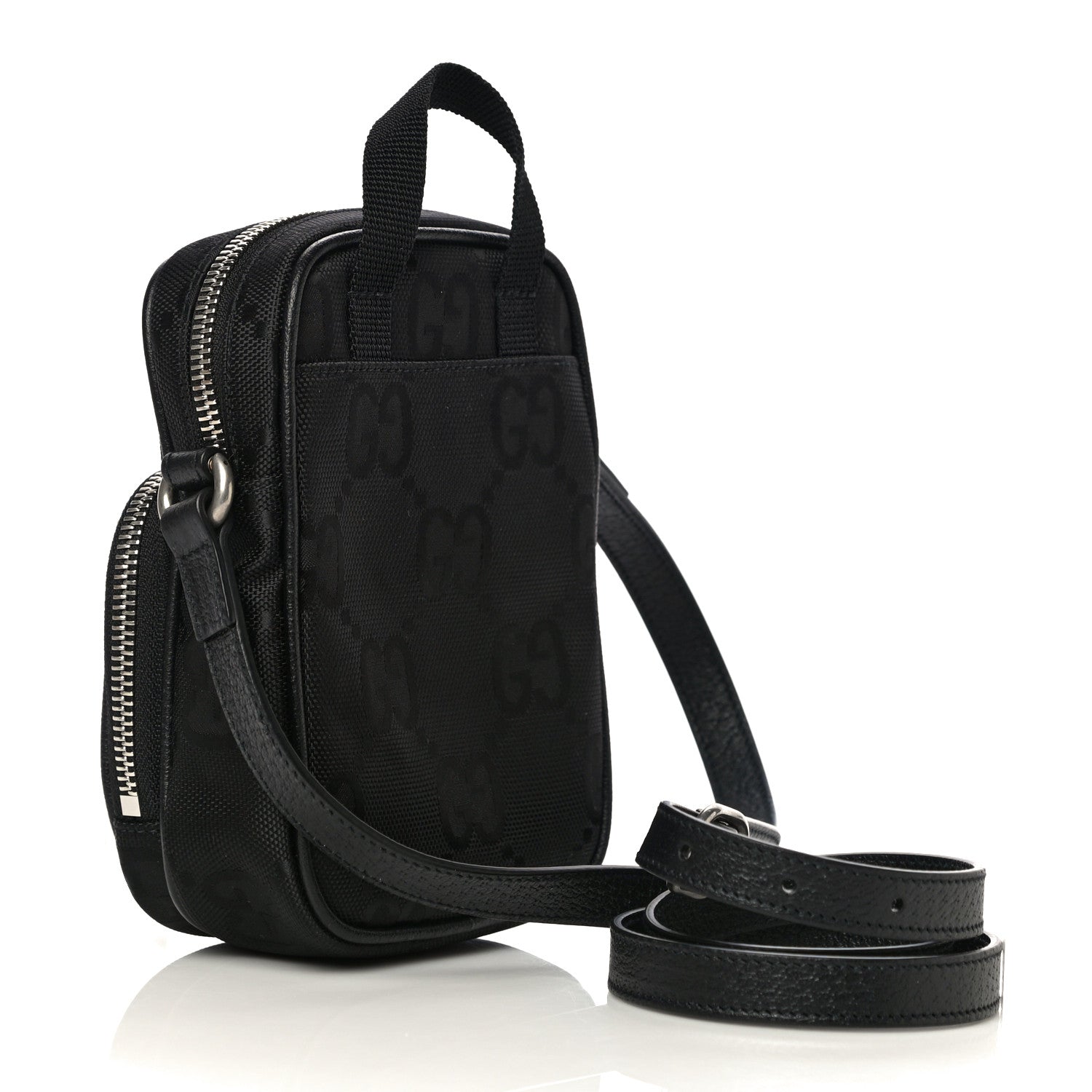 Gucci Econyl Nylon Monogram Off The Grid Shoulder Bag Black 2 of 11