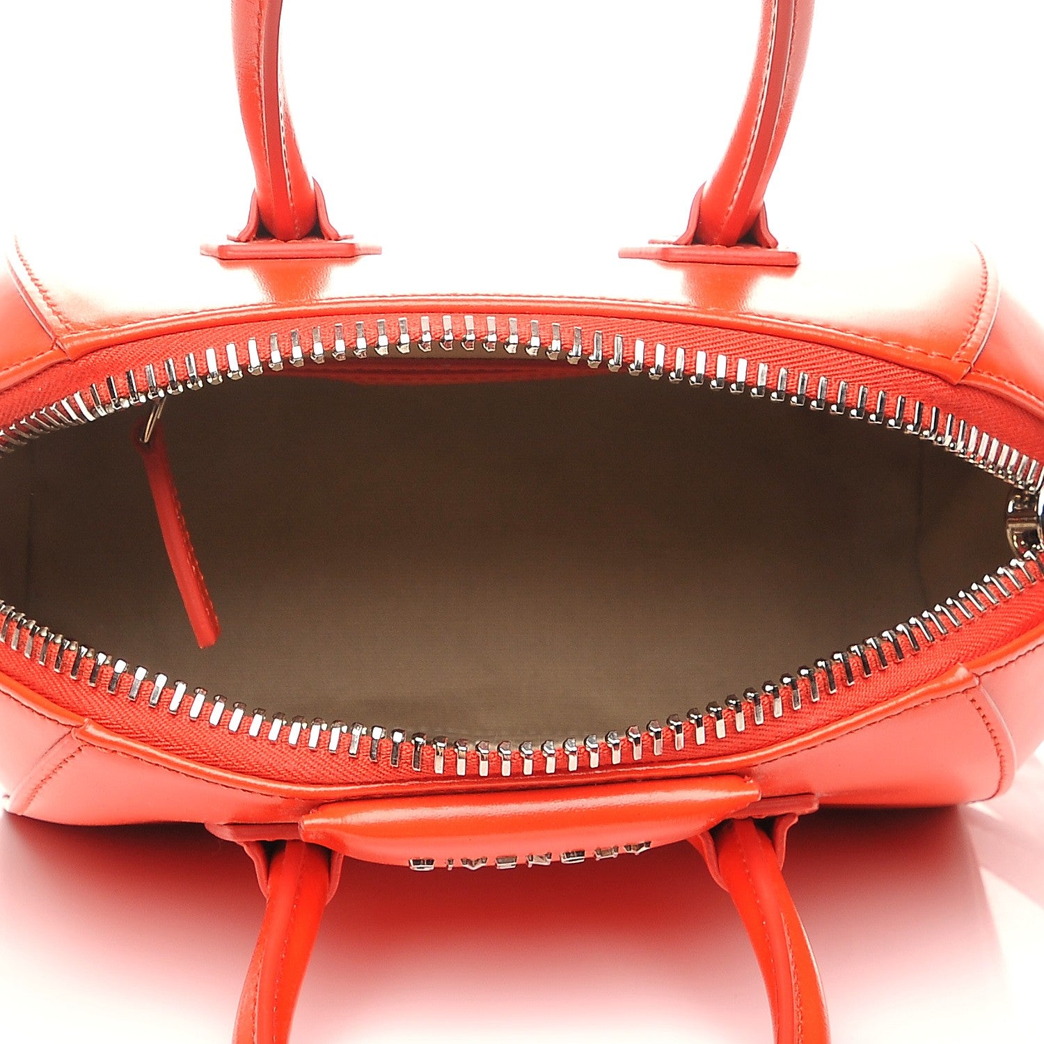 Givenchy Shiny Lord Calfskin Mini Antigona Bright Orange 6 of 8