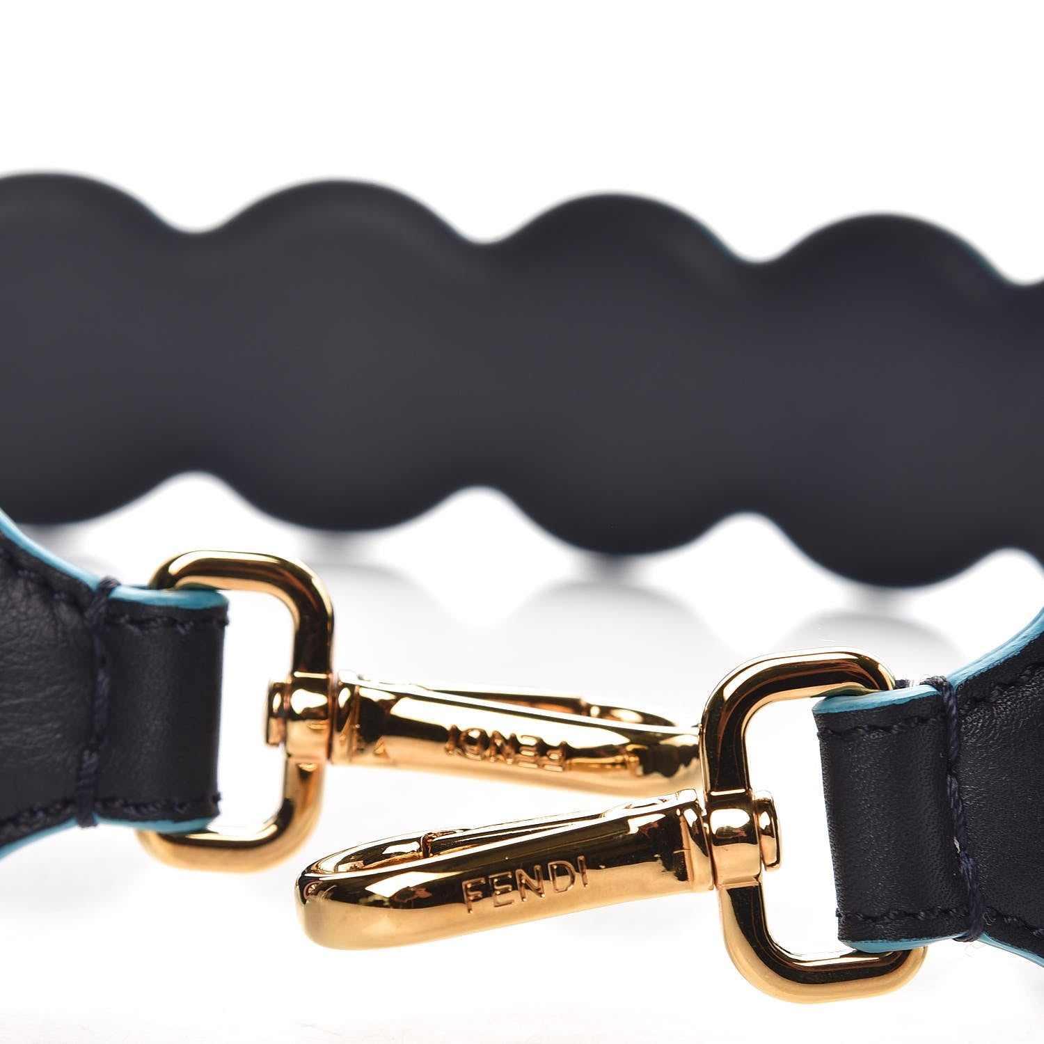 Fendi Vitello Dolce Spike Studded Circle Strap You Blue Notte Multicolor 2 of 4