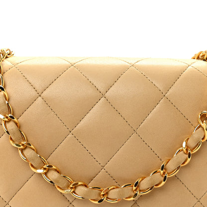 Chanel Lambskin Quilted Medium Single Flap Beige 9 of 11