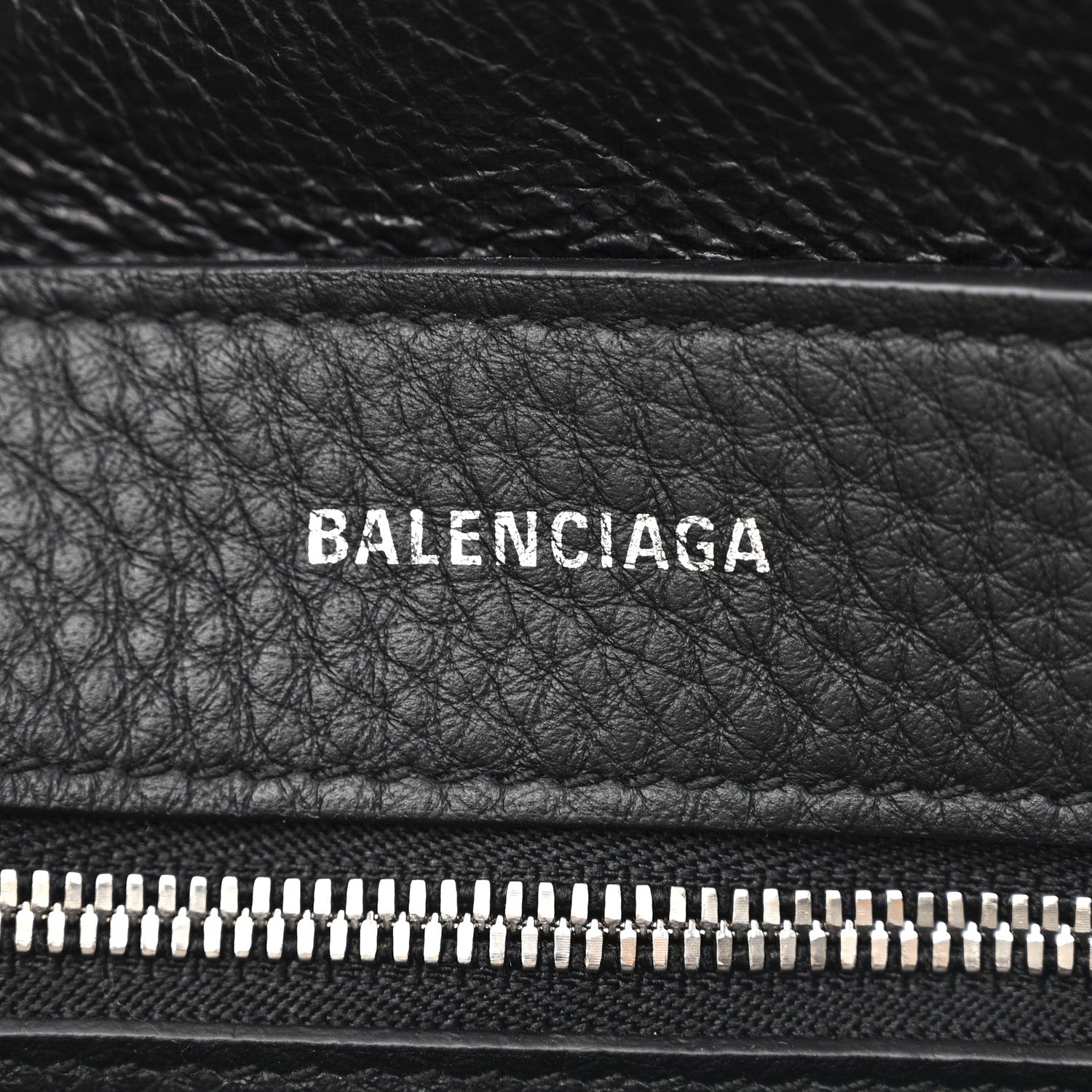 Balenciaga Metallic Goatskin Logo XXS Everyday Tote Argent Black 6 of 12