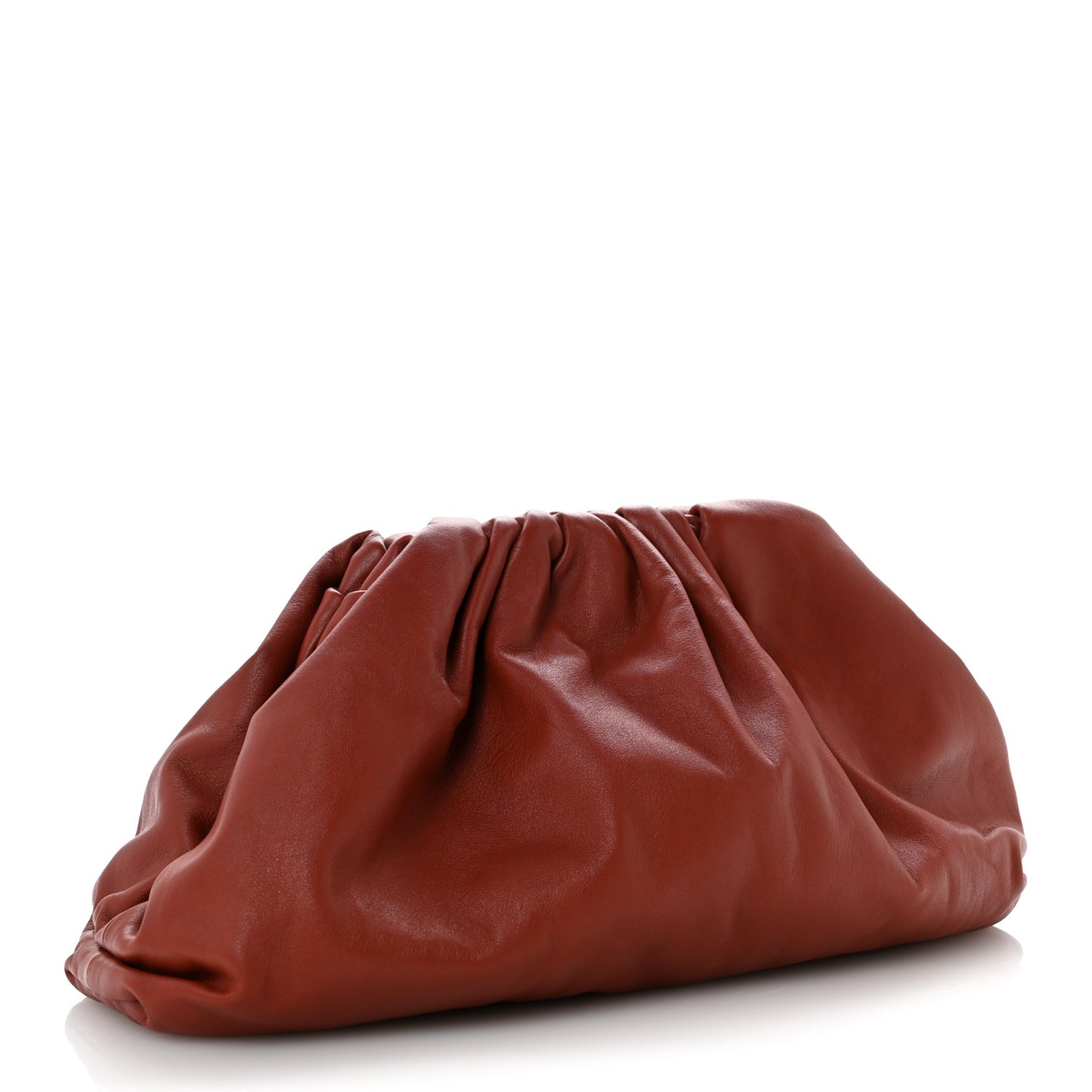 Smooth Butter Calf The Pouch Oversized Clutch Rust