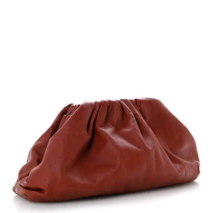 Bottega Veneta Smooth Butter Calf The Pouch Oversized Clutch Rust 3 of 12