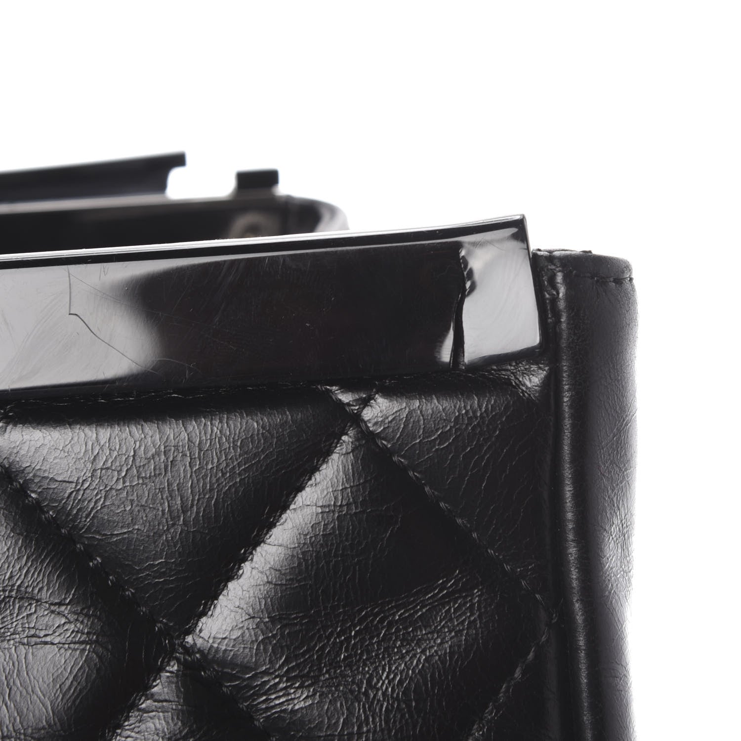 Chanel Glazed Calfskin Quilted Large CC Delivery Tote Black 15 of 16