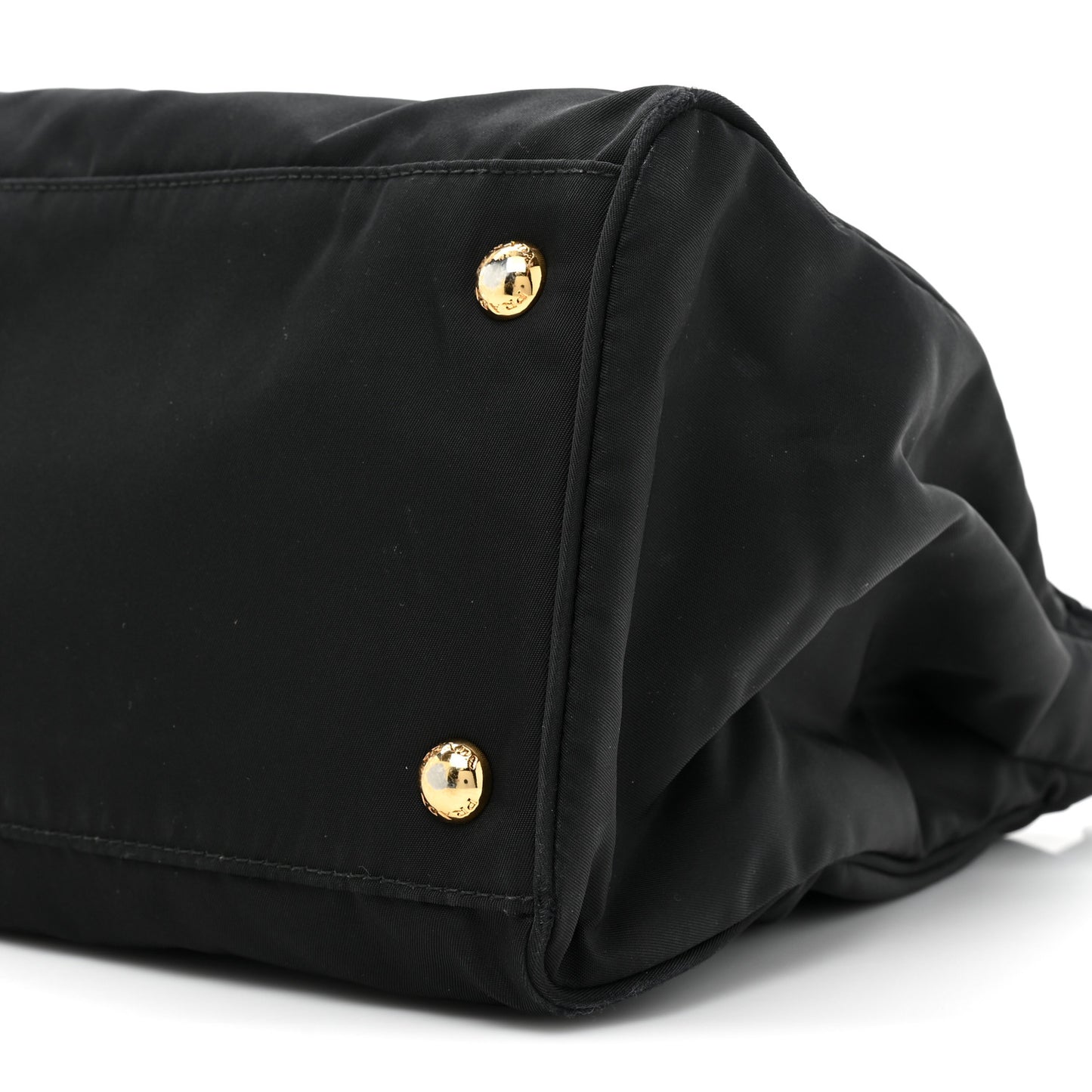 Tessuto Nylon Saffiano Shopping Tote Black