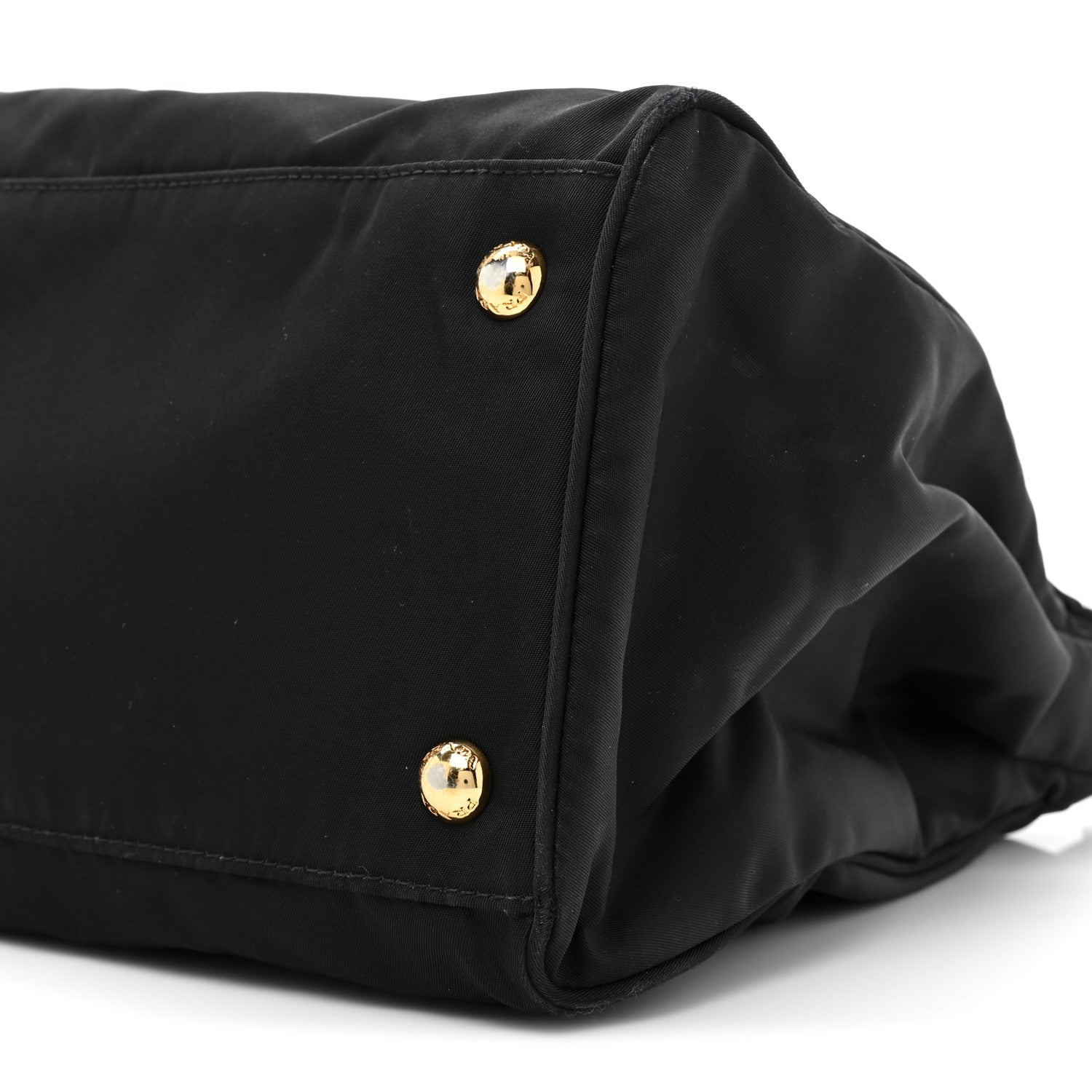 Prada Tessuto Nylon Saffiano Shopping Tote Black 7 of 13