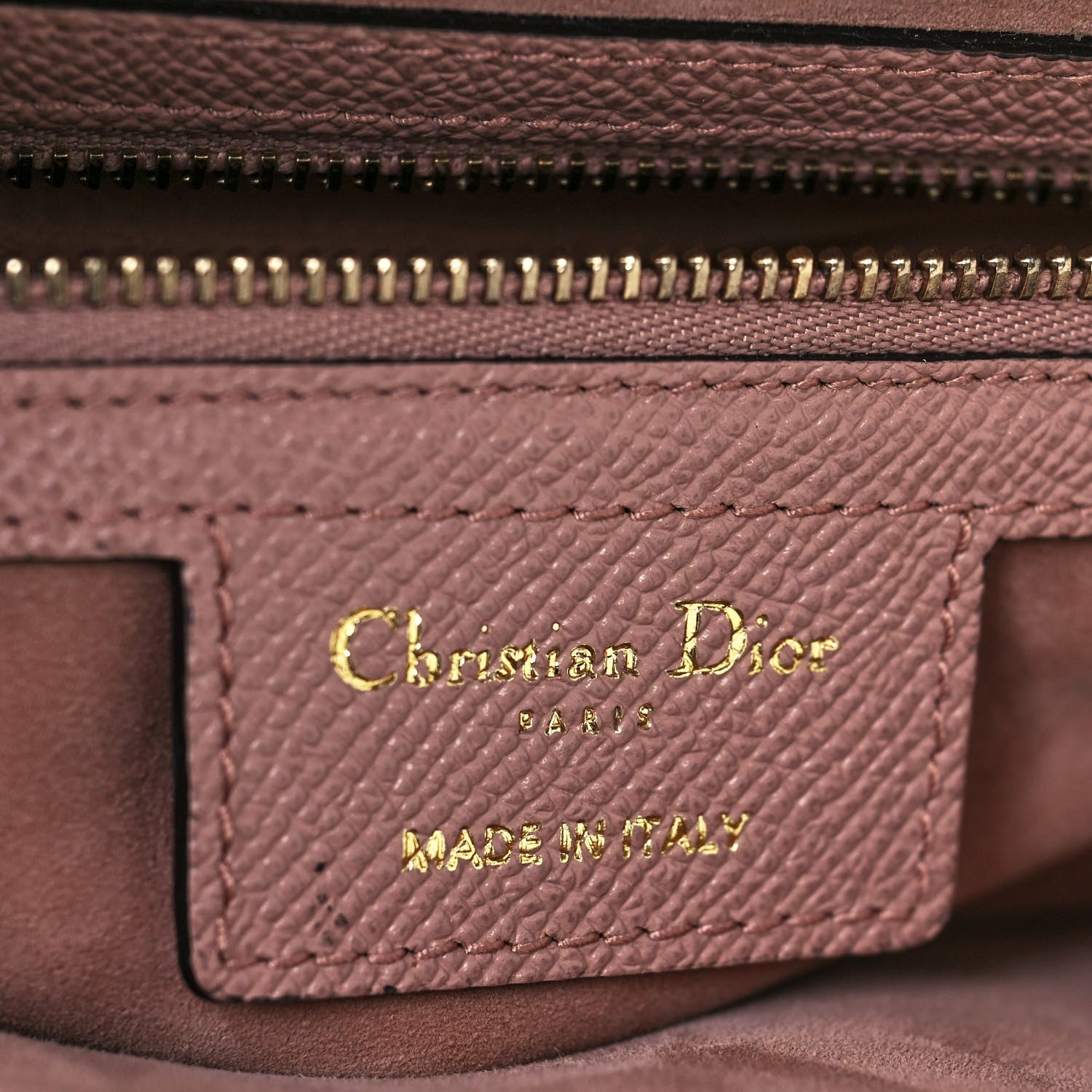 Christian Dior Grained Calfskin Saddle Bag Pink 6 of 13