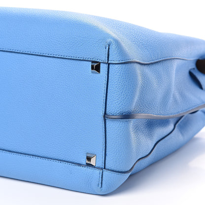 MCM Grained Calfskin Large Milla Tote Tile Blue 11 of 14